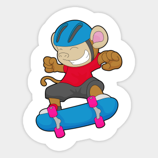 Monkey Skater Skateboard Sports Sticker